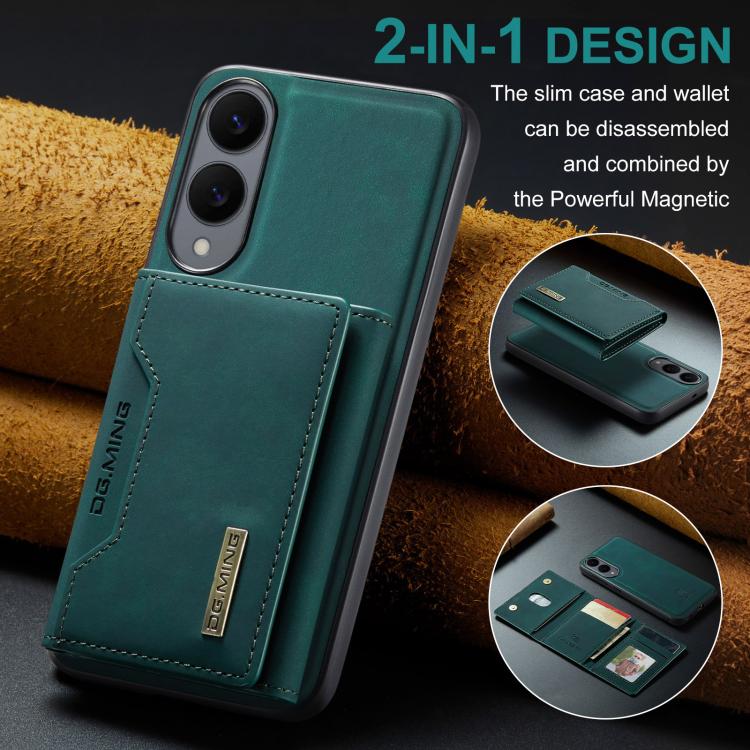 For Samsung Galaxy S25 Edge 5G DG.MING M2 Series 3-Fold Multi Card Bag + Magnetic Phone Case