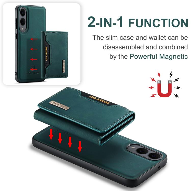 For Samsung Galaxy S25 Edge 5G DG.MING M2 Series 3-Fold Multi Card Bag + Magnetic Phone Case