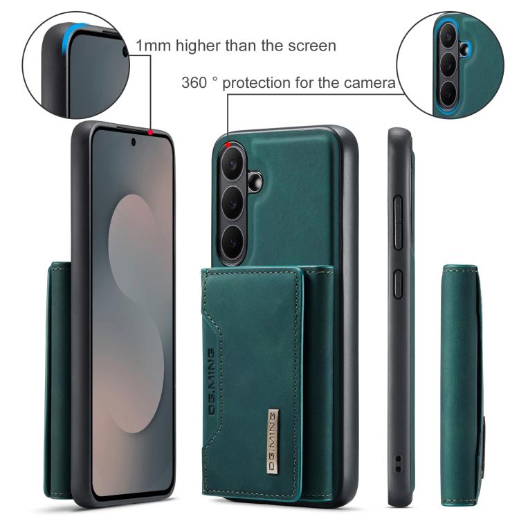 For Samsung Galaxy S25 FE 5G DG.MING M2 Series 3-Fold Multi Card Bag + Magnetic Phone Case