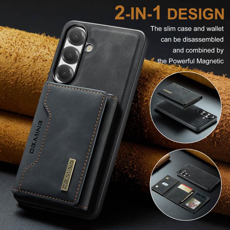 For Samsung Galaxy S26+ 5G DG.MING M2 Series 3-Fold Multi Card Bag + Magnetic Phone Case