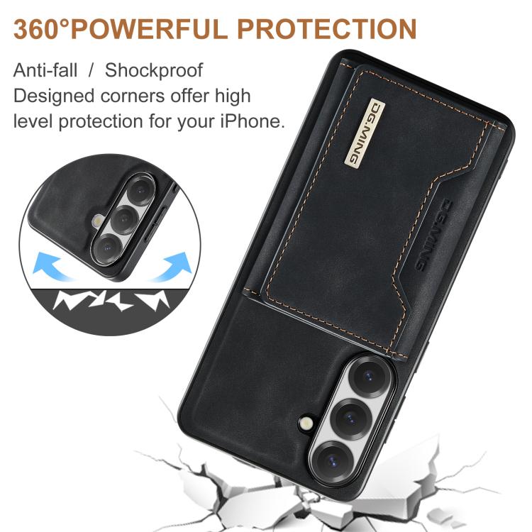 For Samsung Galaxy S26+ 5G DG.MING M2 Series 3-Fold Multi Card Bag + Magnetic Phone Case