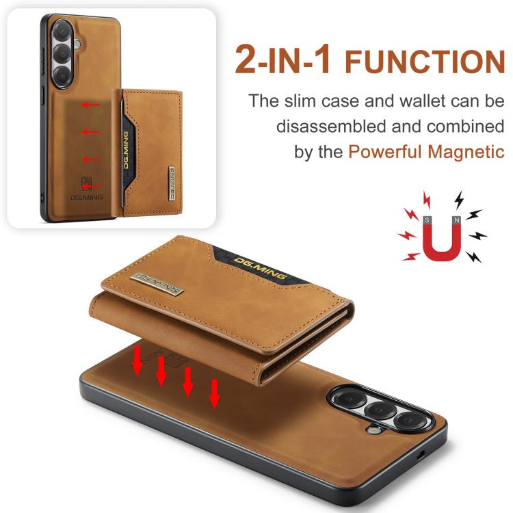For Samsung Galaxy S26+ 5G DG.MING M2 Series 3-Fold Multi Card Bag + Magnetic Phone Case