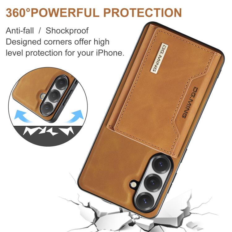 For Samsung Galaxy S26+ 5G DG.MING M2 Series 3-Fold Multi Card Bag + Magnetic Phone Case