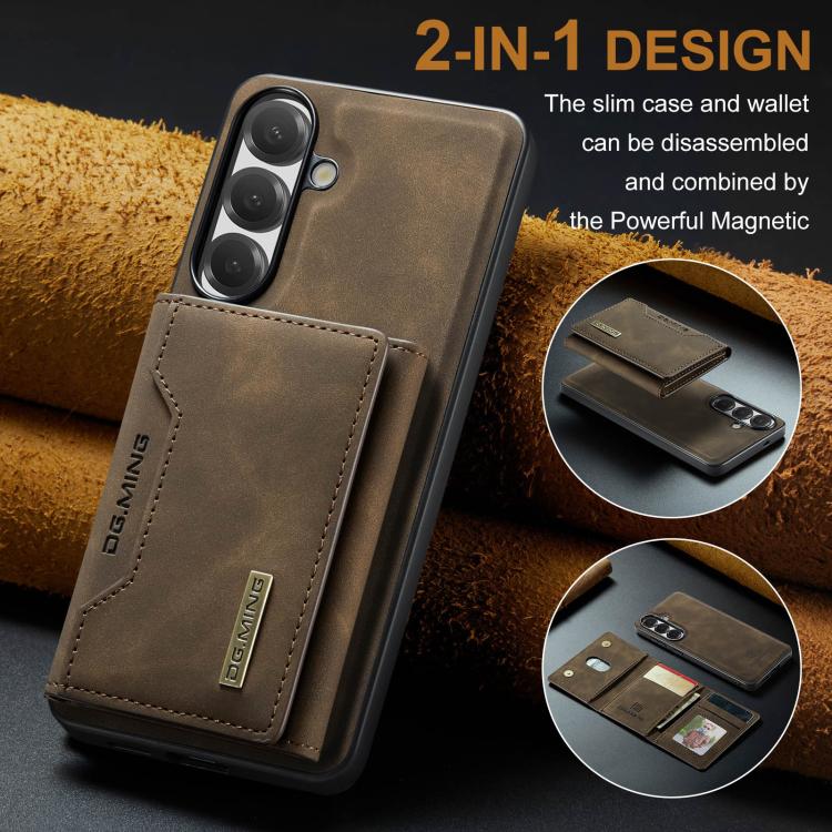 For Samsung Galaxy S26+ 5G DG.MING M2 Series 3-Fold Multi Card Bag + Magnetic Phone Case