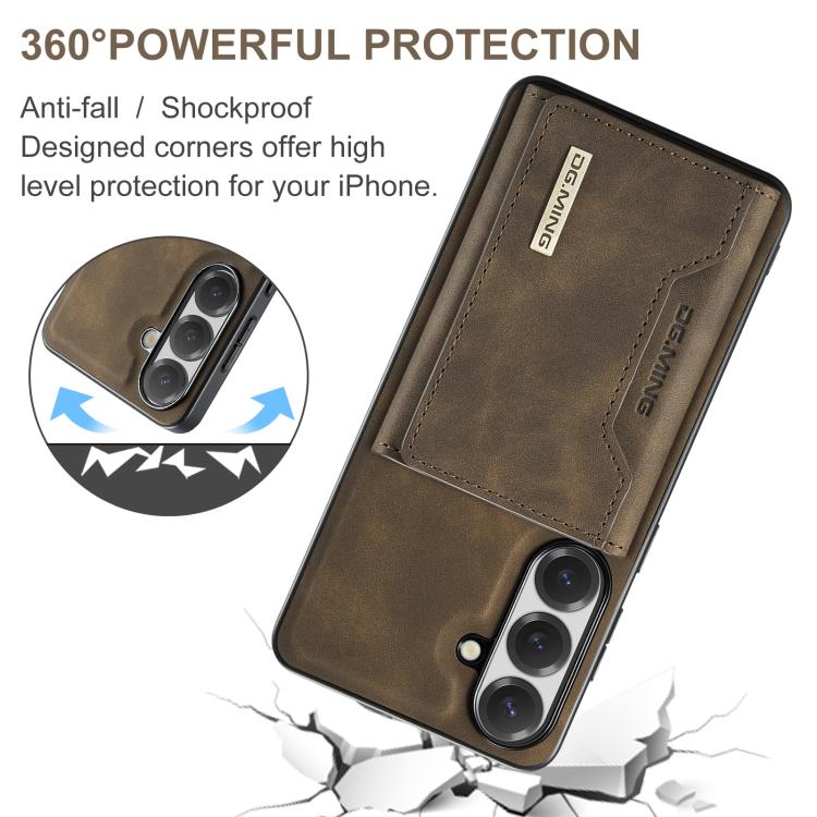 For Samsung Galaxy S26+ 5G DG.MING M2 Series 3-Fold Multi Card Bag + Magnetic Phone Case
