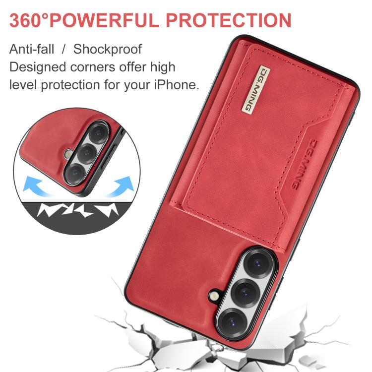 For Samsung Galaxy S26+ 5G DG.MING M2 Series 3-Fold Multi Card Bag + Magnetic Phone Case