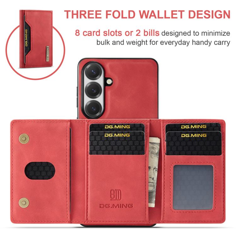 For Samsung Galaxy S26+ 5G DG.MING M2 Series 3-Fold Multi Card Bag + Magnetic Phone Case