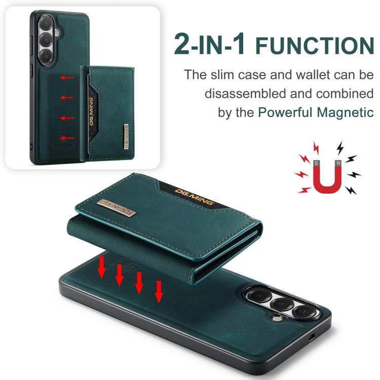 For Samsung Galaxy S26+ 5G DG.MING M2 Series 3-Fold Multi Card Bag + Magnetic Phone Case
