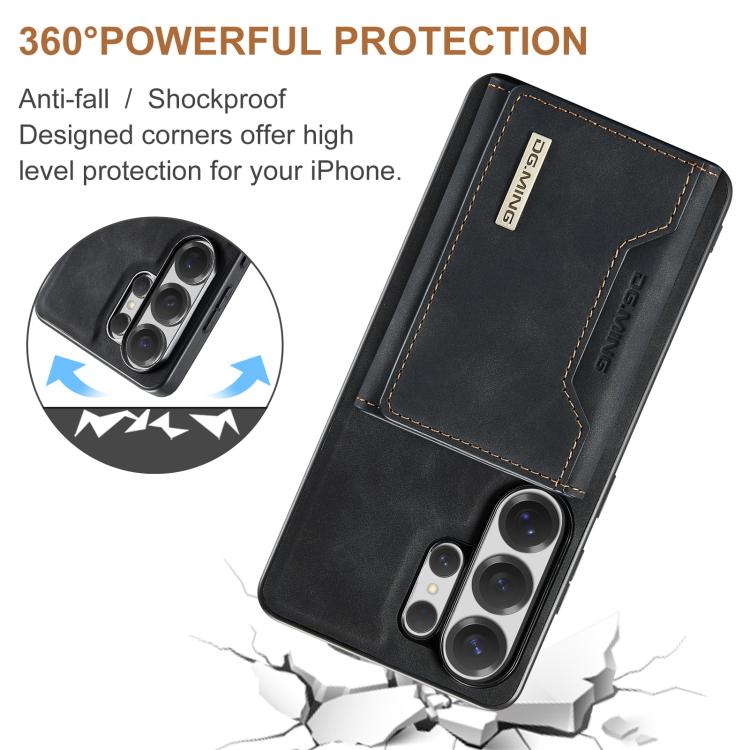 For Samsung Galaxy S26 Ultra 5G DG.MING M2 Series 3-Fold Multi Card Bag + Magnetic Phone Case