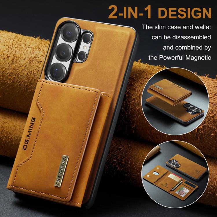 For Samsung Galaxy S26 Ultra 5G DG.MING M2 Series 3-Fold Multi Card Bag + Magnetic Phone Case