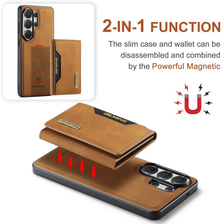 For Samsung Galaxy S26 Ultra 5G DG.MING M2 Series 3-Fold Multi Card Bag + Magnetic Phone Case
