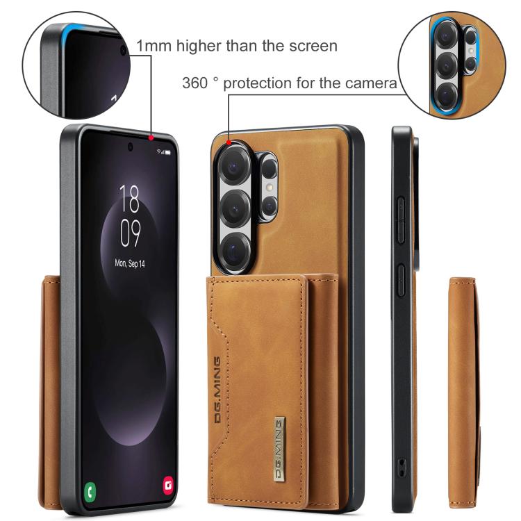 For Samsung Galaxy S26 Ultra 5G DG.MING M2 Series 3-Fold Multi Card Bag + Magnetic Phone Case