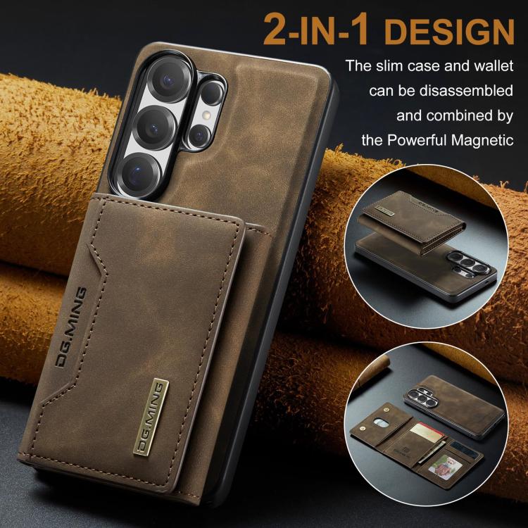 For Samsung Galaxy S26 Ultra 5G DG.MING M2 Series 3-Fold Multi Card Bag + Magnetic Phone Case