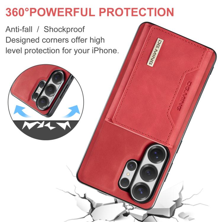 For Samsung Galaxy S26 Ultra 5G DG.MING M2 Series 3-Fold Multi Card Bag + Magnetic Phone Case