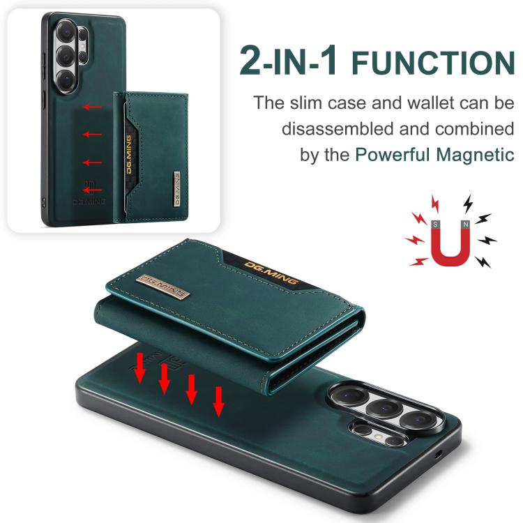 For Samsung Galaxy S26 Ultra 5G DG.MING M2 Series 3-Fold Multi Card Bag + Magnetic Phone Case