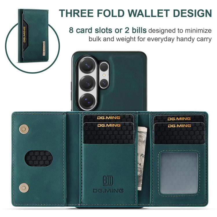 For Samsung Galaxy S26 Ultra 5G DG.MING M2 Series 3-Fold Multi Card Bag + Magnetic Phone Case