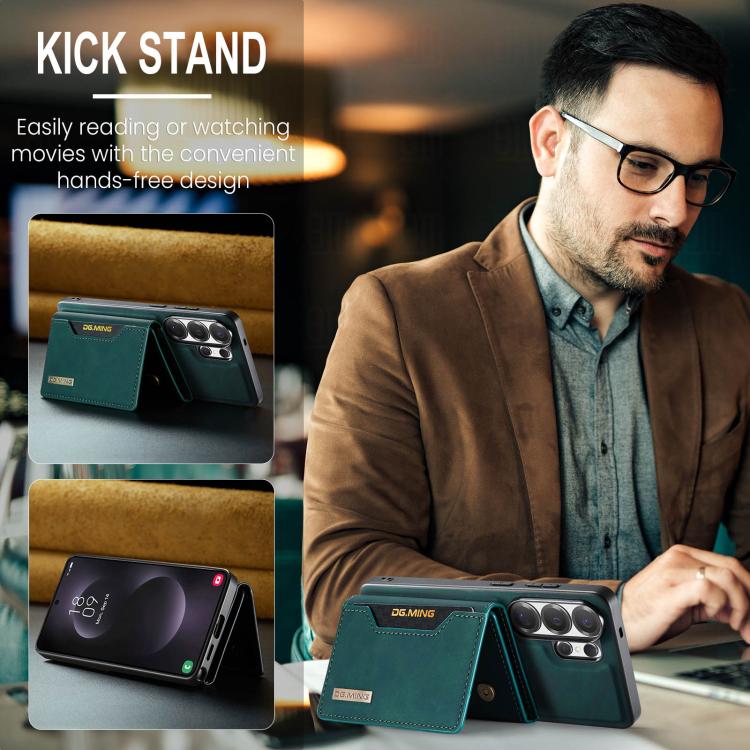 For Samsung Galaxy S26 Ultra 5G DG.MING M2 Series 3-Fold Multi Card Bag + Magnetic Phone Case