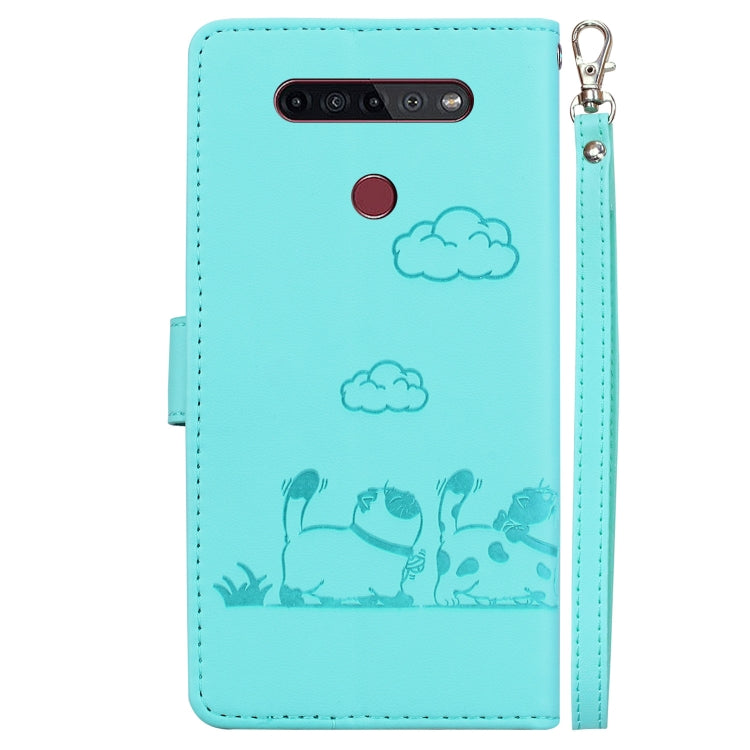 For LG K41S / K51S Cute Cats RFID Leather Phone Case