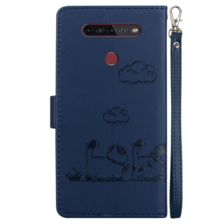 For LG K41S / K51S Cute Cats RFID Leather Phone Case