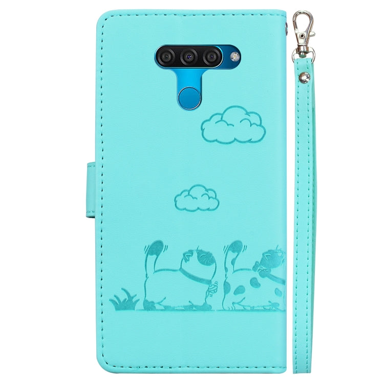 For LG K50 / Q60 Cute Cats RFID Leather Phone Case