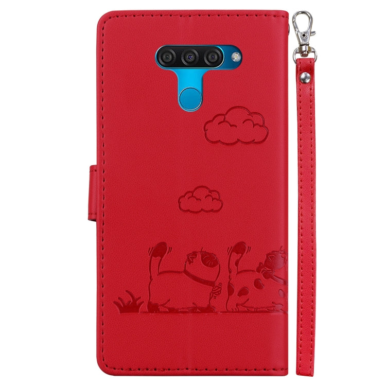 For LG K50 / Q60 Cute Cats RFID Leather Phone Case