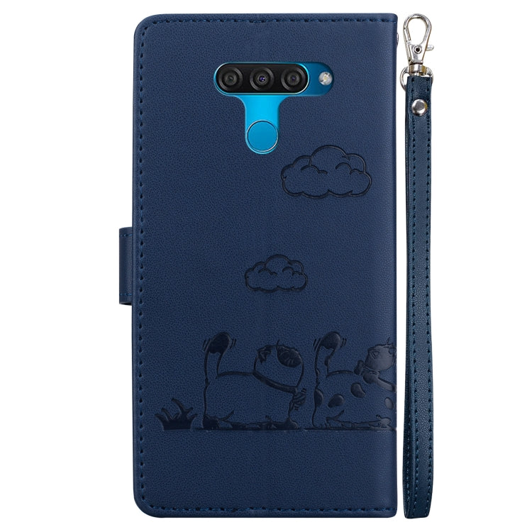 For LG K50 / Q60 Cute Cats RFID Leather Phone Case