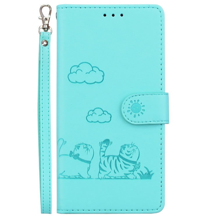 For LG Velvet / G9 4G / G9 5G  Cute Cats RFID Leather Phone Case