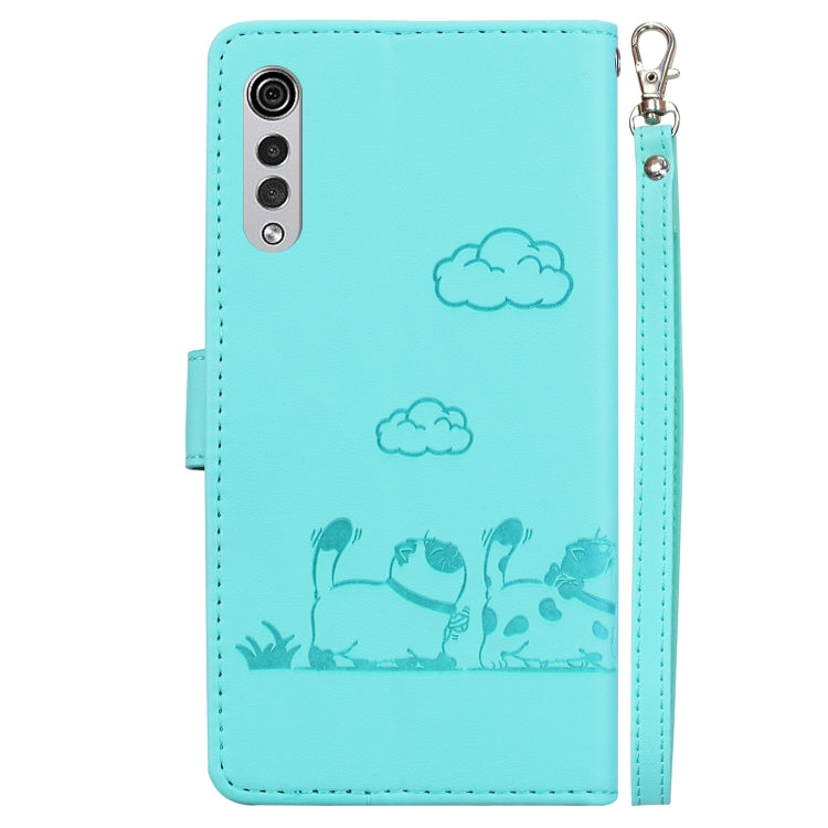For LG Velvet / G9 4G / G9 5G  Cute Cats RFID Leather Phone Case