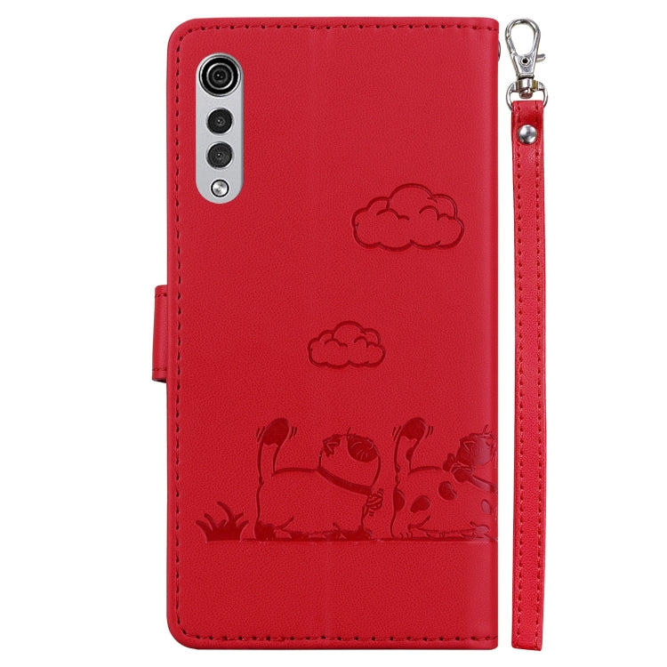 For LG Velvet / G9 4G / G9 5G  Cute Cats RFID Leather Phone Case