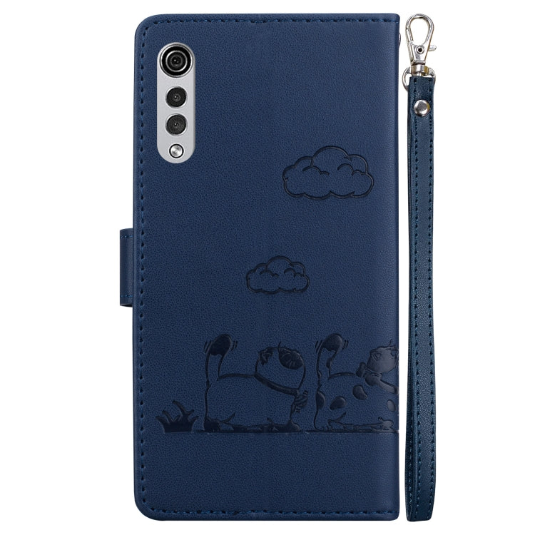 For LG Velvet / G9 4G / G9 5G  Cute Cats RFID Leather Phone Case