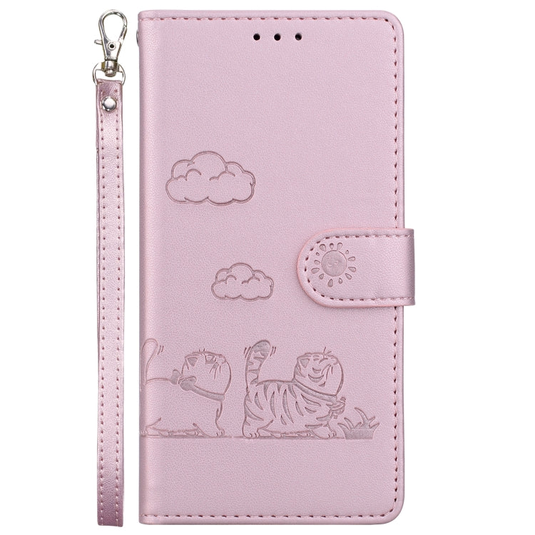 For Nokia G22 Cute Cats RFID Leather Phone Case