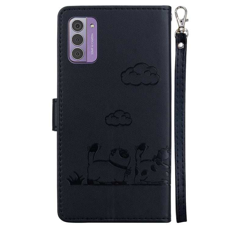 For Nokia G42 Cute Cats RFID Leather Phone Case