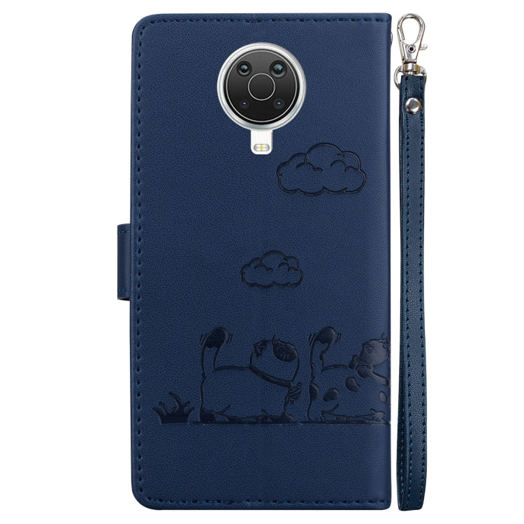 For Nokia G10 / G20 Cute Cats RFID Leather Phone Case