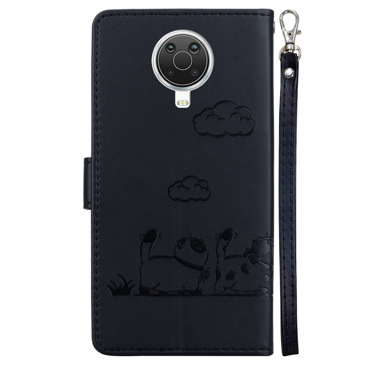 For Nokia G10 / G20 Cute Cats RFID Leather Phone Case