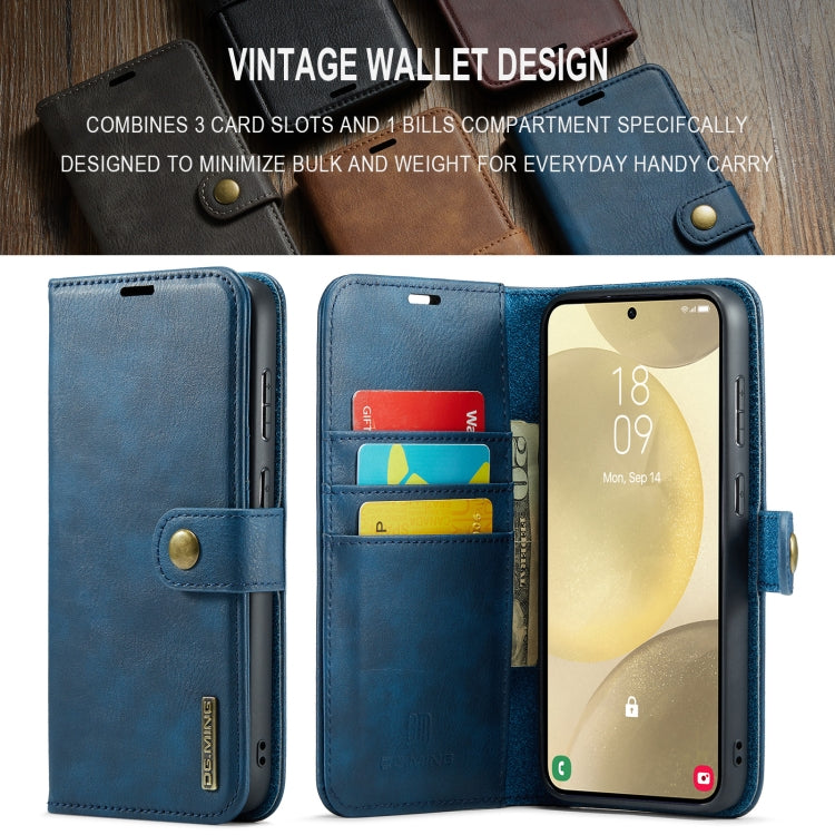 For Samsung Galaxy S24 FE 5G DG.MING Crazy Horse Texture Detachable Magnetic Leather Case