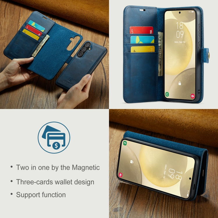 For Samsung Galaxy S24 FE 5G DG.MING Crazy Horse Texture Detachable Magnetic Leather Case