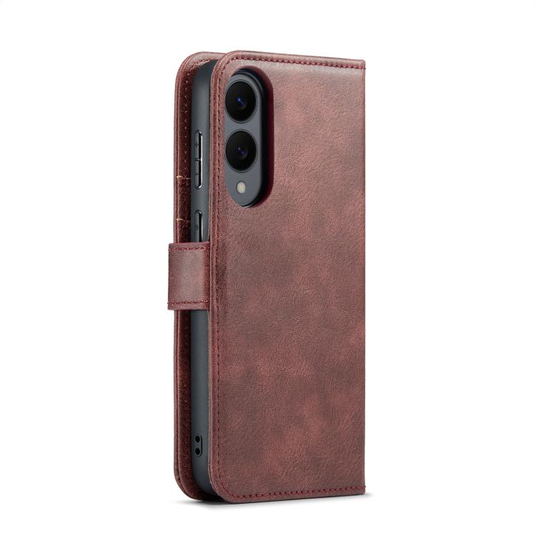 For Samsung Galaxy S25 Edge 5G DG.MING Crazy Horse Texture Detachable Magnetic Leather Case