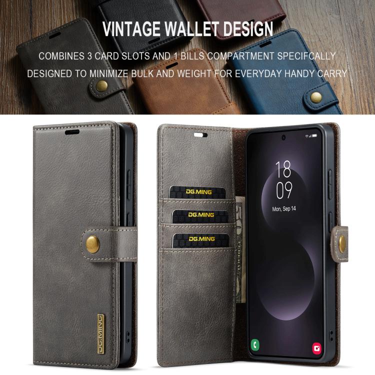 For Samsung Galaxy S26 Ultra 5G DG.MING Crazy Horse Texture Detachable Magnetic Leather Case