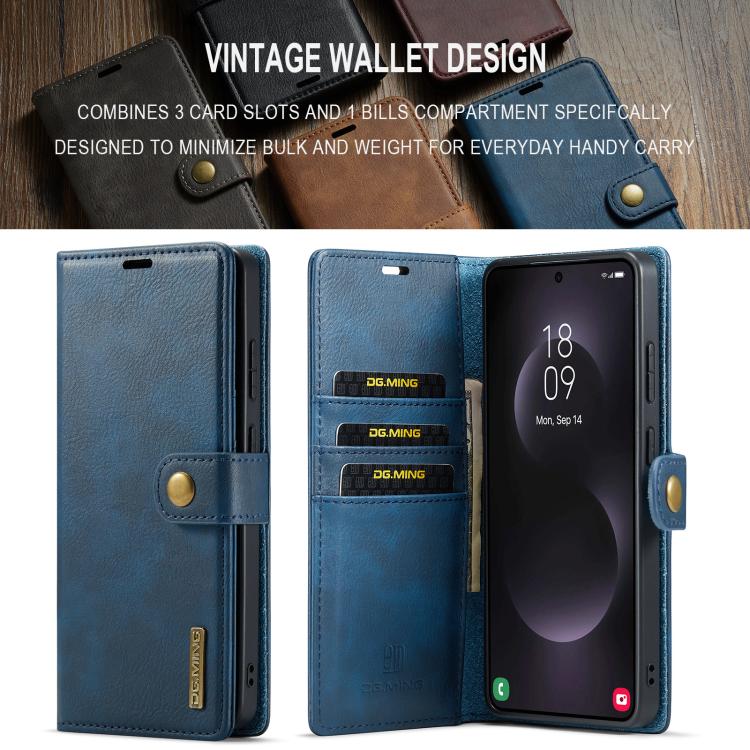 For Samsung Galaxy S26 Ultra 5G DG.MING Crazy Horse Texture Detachable Magnetic Leather Case
