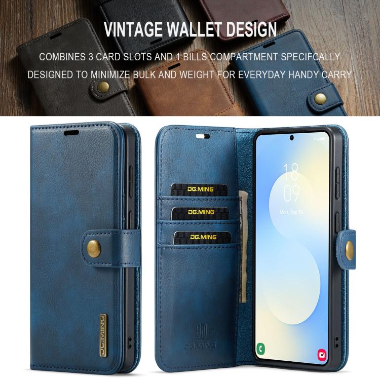 For Samsung Galaxy S26 5G DG.MING Crazy Horse Texture Detachable Magnetic Leather Case