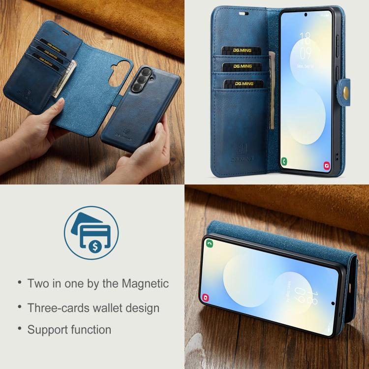 For Samsung Galaxy S26 5G DG.MING Crazy Horse Texture Detachable Magnetic Leather Case