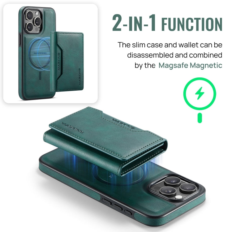 For iPhone 15 Pro Max MAGKING K2 Series MagSafe RFID Card Bag Detachable Phone Case