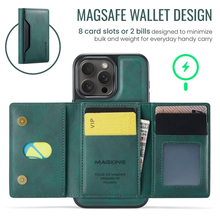 For iPhone 15 Pro Max MAGKING K2 Series MagSafe RFID Card Bag Detachable Phone Case