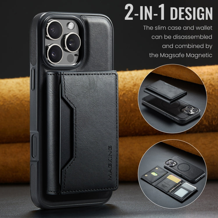 For iPhone 16 Pro MAGKING K2 Series MagSafe RFID Card Bag Detachable Phone Case