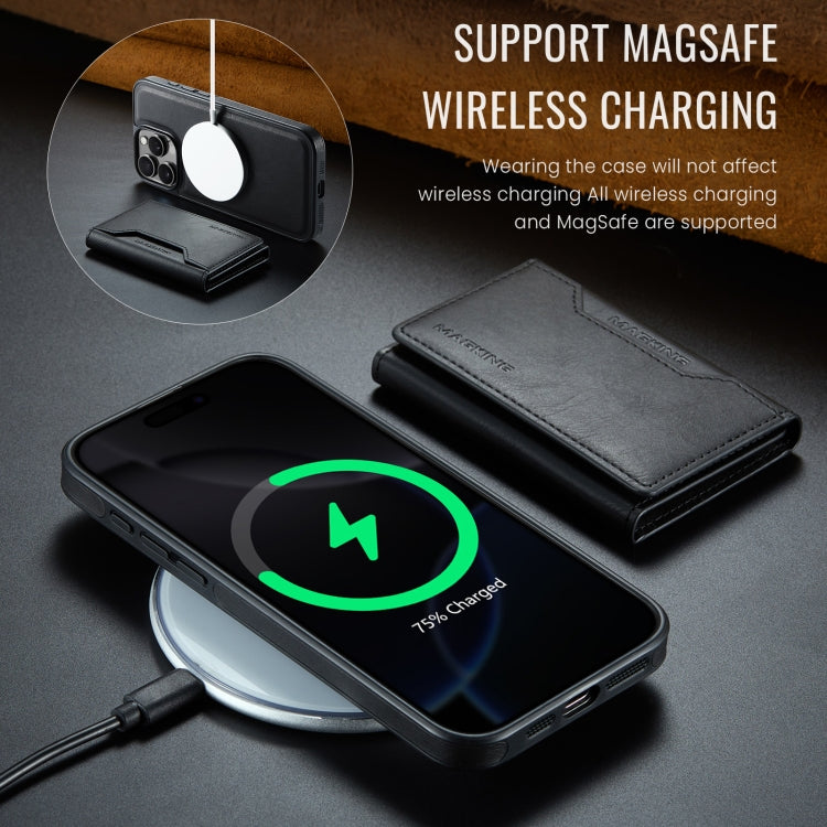 For iPhone 16 Pro MAGKING K2 Series MagSafe RFID Card Bag Detachable Phone Case