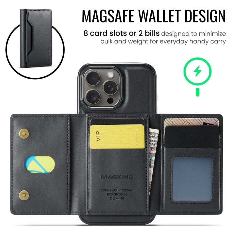 For iPhone 16 Pro MAGKING K2 Series MagSafe RFID Card Bag Detachable Phone Case