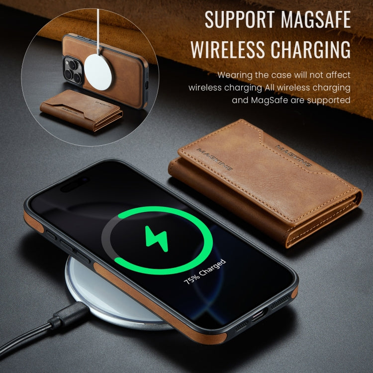 For iPhone 16 Pro MAGKING K2 Series MagSafe RFID Card Bag Detachable Phone Case