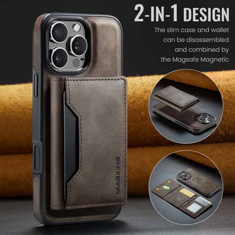 For iPhone 16 Pro MAGKING K2 Series MagSafe RFID Card Bag Detachable Phone Case