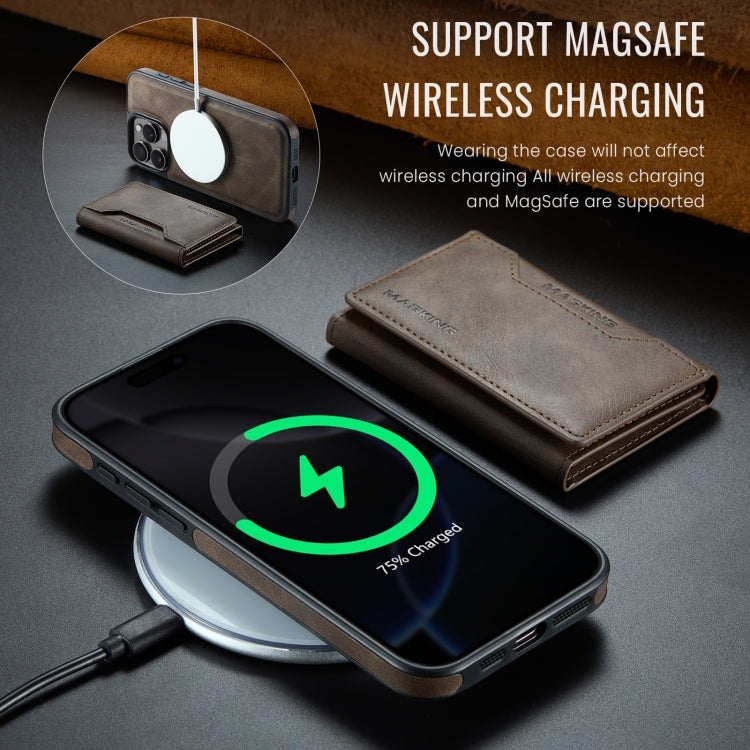 For iPhone 16 Pro MAGKING K2 Series MagSafe RFID Card Bag Detachable Phone Case