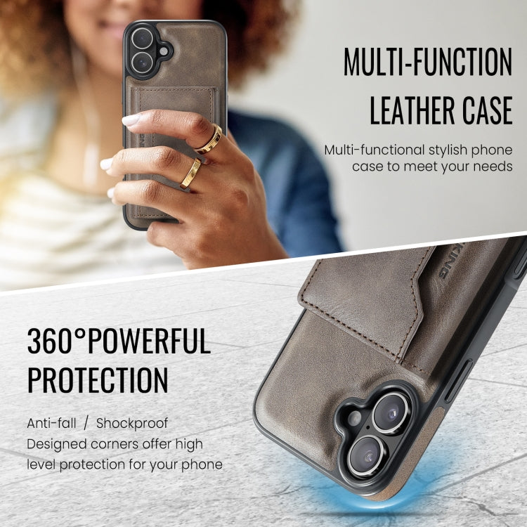 For iPhone 16 Plus MAGKING K2 Series MagSafe RFID Card Bag Detachable Phone Case